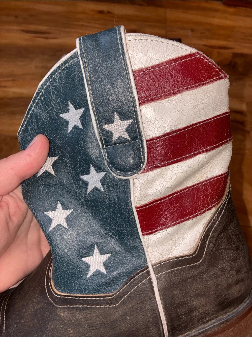 Roper Women's American Beauty Shorty Boots, flag print- size 9.5